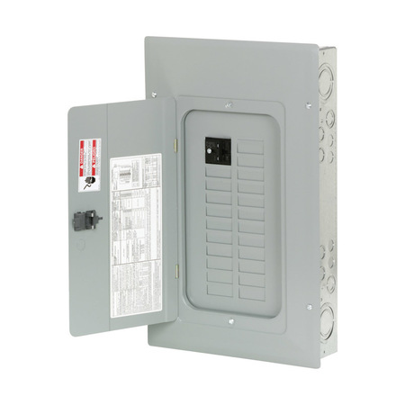 TYPE BR Load Center, BRP, 20 Spaces, 100A, 120/240V, Main Circuit Breaker, 1 Phase BRP20B100